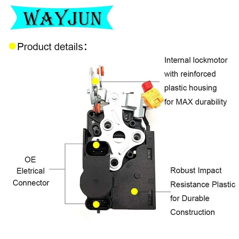 WayJun 15110645 Door Lock Actuator Front Right Passenger Compatible with 1999-2007 Silverado,1999-2007 Sierra - Image 2